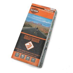 Harley-Davidson Great Roads Map Retro 2006 Motorcycle Travel Southwest USA AZ NM